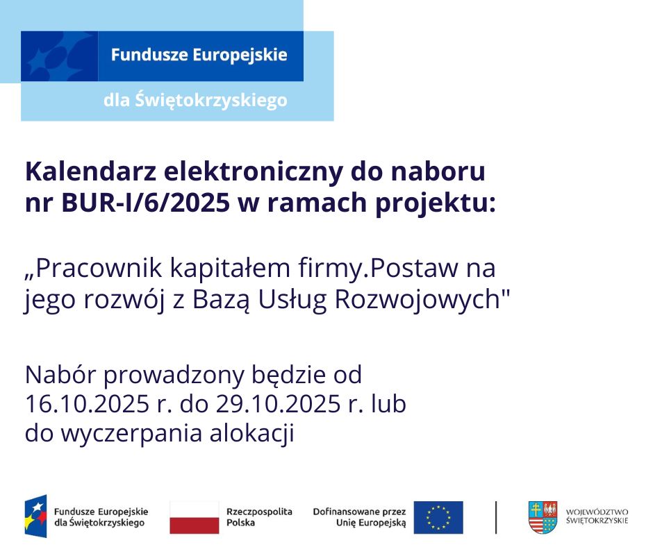 Zdjęcie artykułu Kalendarz rezerwacji do naboru BUR-I/6/2025