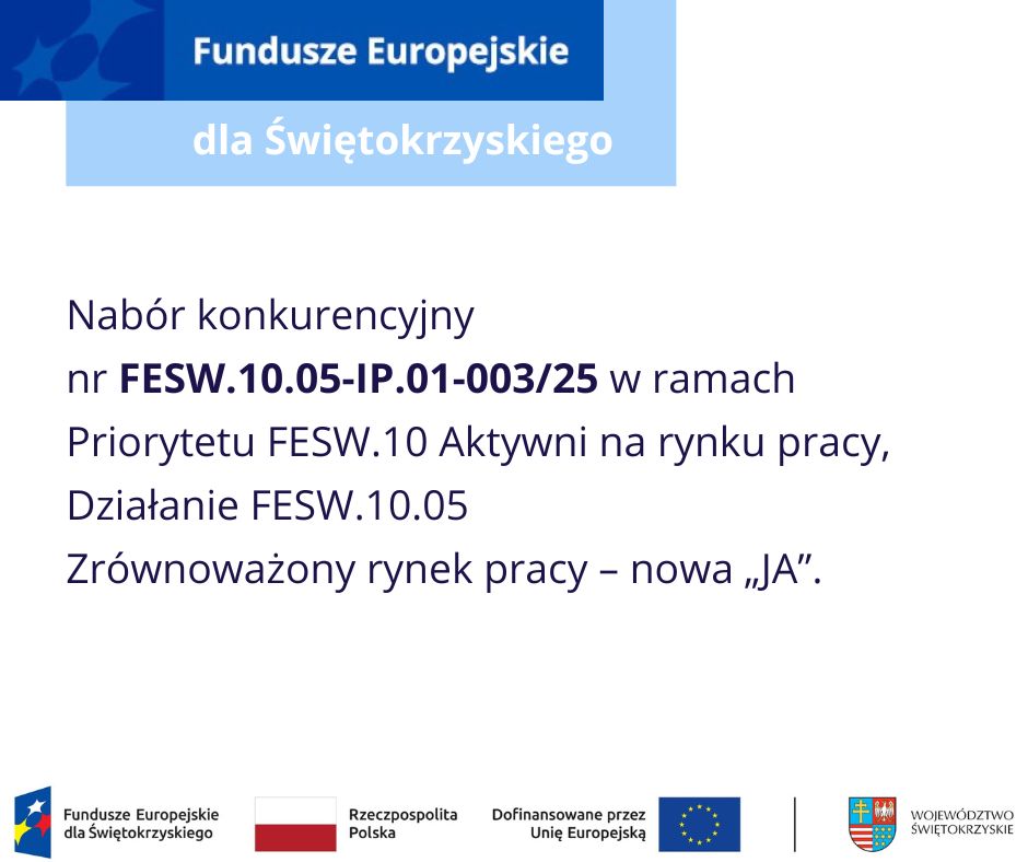 Zdjęcie artykułu Nr ogłoszenia: FESW.10.05-IP.01-003/25