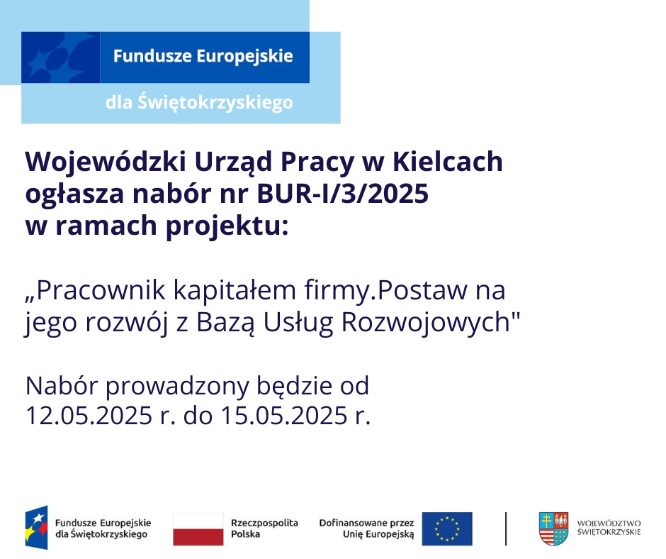 Zdjęcie artykułu Nabór BUR-I/3/2025 działanie 10.6 DLA PRACODAWCÓW