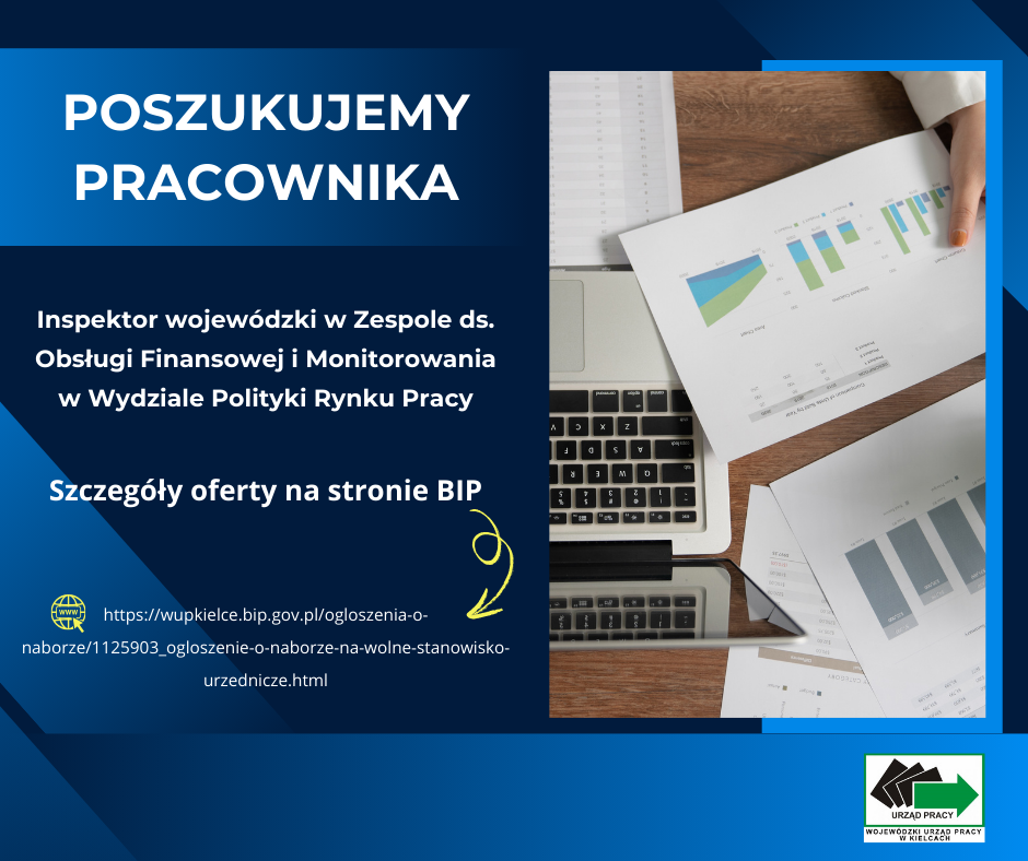 Zdjęcie artykułu Oferta pracy na wolne stanowisko urzędnicze w WUP Kielce