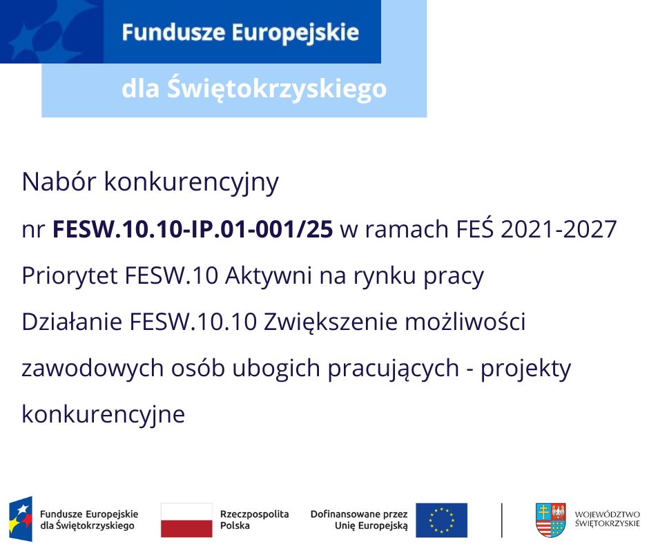 Zdjęcie artykułu Nr ogłoszenia: FESW.10.10-IP.01-001/25