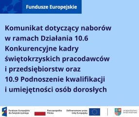 Zdjęcie artykułu Komunikat dotyczący naborów