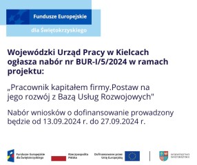 Zdjęcie artykułu Nabór BUR-I/5/2024 działanie 10.6 DLA PRACODAWCÓW